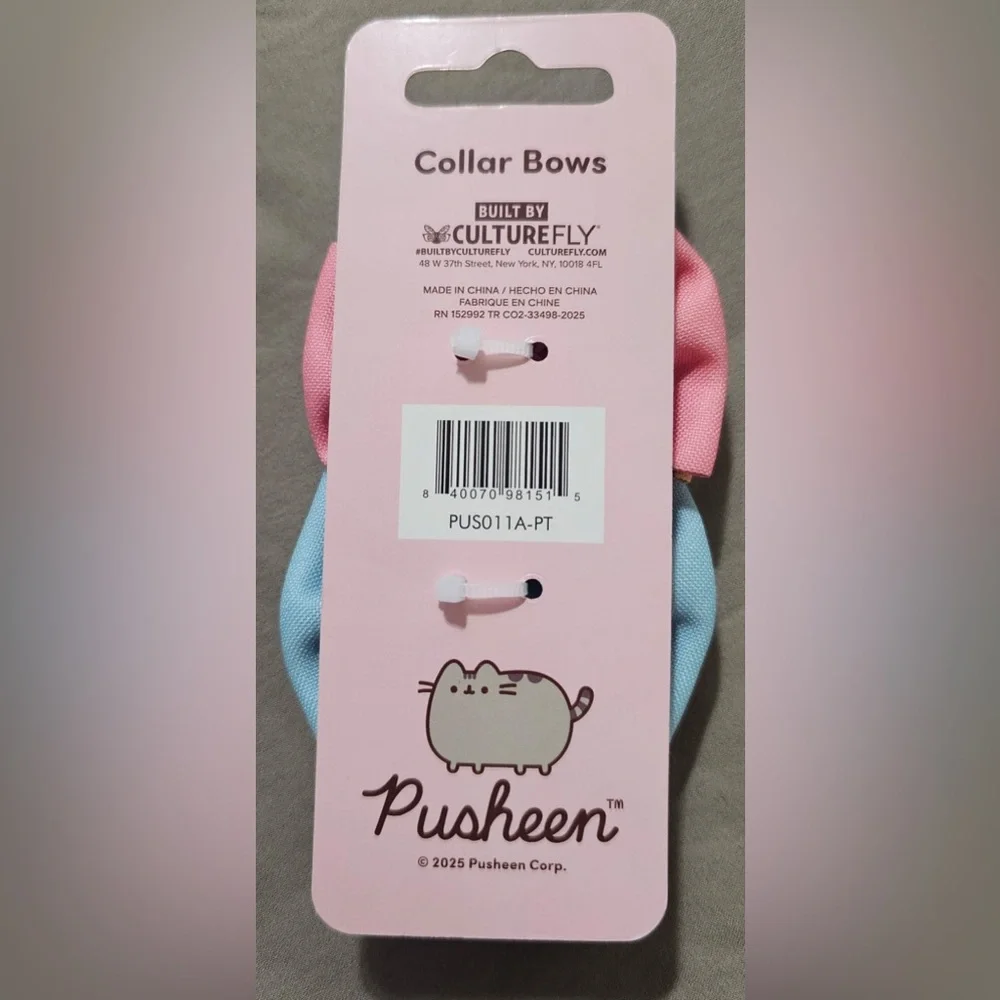 Pusheen Cat Collar Bow Set